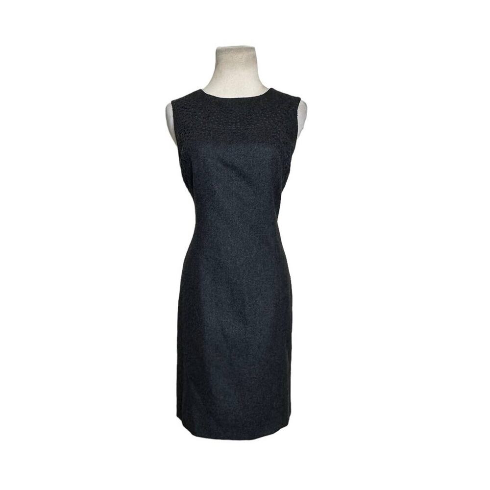 Susana Monaco gray sleeveless wool sheath dress size 8